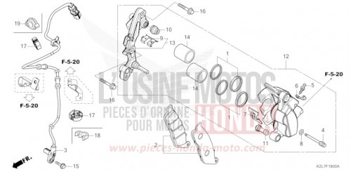 ETRIER DE FREIN AVANT ADV350AT de 2026